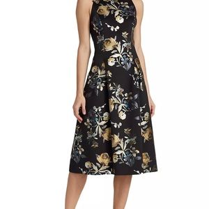 Teri Jon by Rickie Freeman Floral Sleeveless Fit and Flare Dress. Size 6.